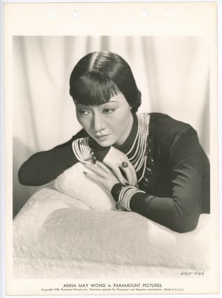 Gorgeous Hollywood Star Anna May Wong 1938 Art Deco Glamour Photograph