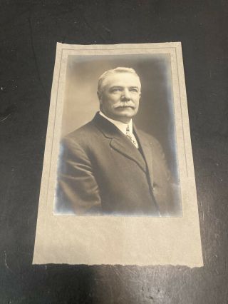 Vintage Photo Card,  Man,  Old Black & White Photograph W.  Foxall E104