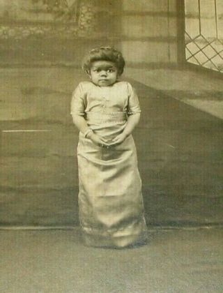 Antique Cabinet Card Black African American Woman Identified Photo