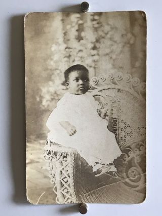 Americana African American Baby Christening Gown Photo Black White 1916 Ww1 W18