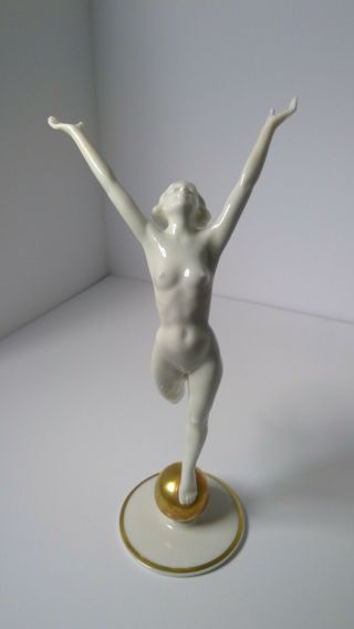 Hutschenreuther Art Deco Nude Porcelain Figurine Sunchild/sonnenkind K Tutter 13