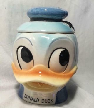 Vintage Disney 1950 Donald Duck Cookie Jar Candy Jar Dan Brechner Wd - 5