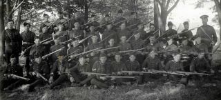 Pre Ww1 Wwi Canadian Militia Soldiers - Group Photo