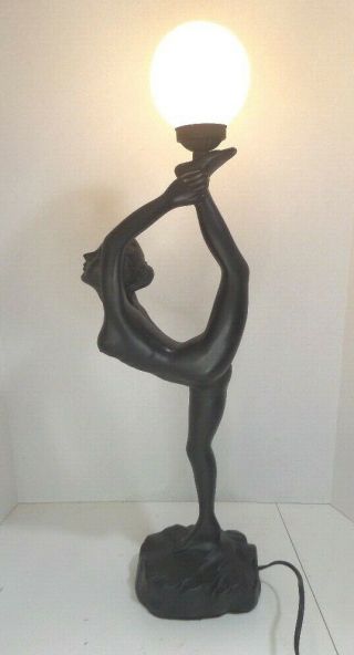 Vintage 31 " Inch Art Deco Style Ebony Nude Woman Lamp