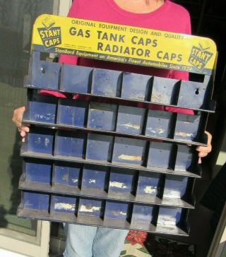 Vintage Since 1924 Stant Gas Tank & Radiator Caps Dealer Display Rack