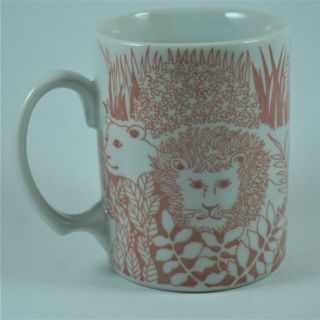 African Safari Mug Coffee Lion Giraffe Jungle Elephant Vintage Cup