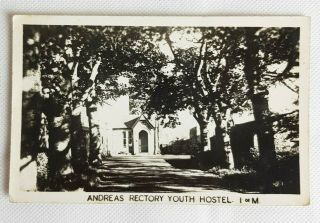 Vintage Real Photo Postcard Andreas Rectory Youth Hostel Isle Of Man Posted 1949