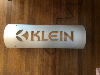 Vintage Klein Bicycle Backlighted Fluorescent Metal Sign 28.  5 " X 9 "