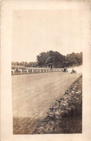 Race Track Cars Racing Real Photo Vintage Postcard Aa13824