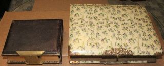 Antique Empty Victorian Cabinet Card Photo Albums Ornate And Old 2 Total