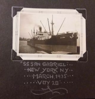 Rare 1935 Vintage Old Photo of the SS SAN GABRIEL Steamer Ship York Harbor 2