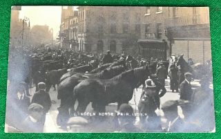 Lincoln Horse Fair Market Rp 1905 Vintage Postcard
