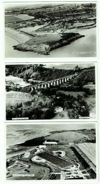 Old Postcards Barry Glamorgan Aerial View Real Photos Vintage 1940s