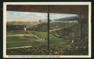 Braves - Boston Braves Field 5½x3½ Vintage Postcard,  1917 Postmark: F/g 108 - 1