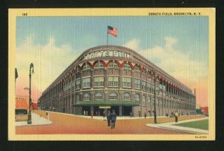 Dodgers - Brooklyn Ebbets Field 5½x3½ Vintage Postcard: Ex - Mt 094 - 3