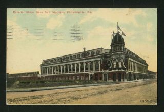 Athletics - Philadelphia Shibe Park 5½x3½ Vintage Postcard,  1914 Postmark: 088 - 3