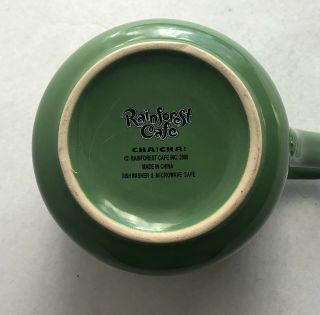 RAINFOREST CAFE 2000 Green Frog CHA CHA 16oz Coffee Tea Mug Cup 2