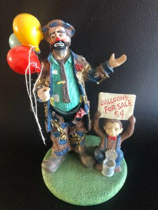 Stanton Arts Emmett Kelly Jr Clown Figurine “Balloons For Sale” (IOB) 2