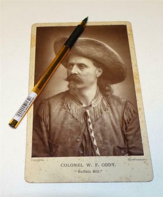 Buffalo Bill Colonel W.  F.  Cody Cabinet Photo Real Photo C 1880 