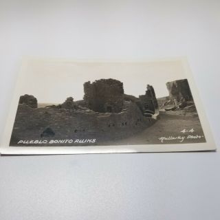 Vintage Postcard Navajo Indian Pueblo Bonito Ruins 1920s Rppc Mullarky 4 - 4