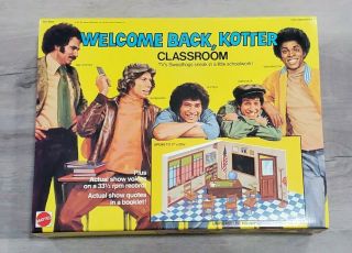 Vintage Mattel Welcome Back Kotter Classroom Set With Cover