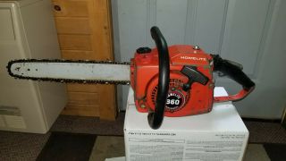 Homelite 360 Chainsaw With 16 " Bar And Chain Runs Good Vintage 360 Professional