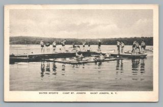 Lake Swimming Boys Camp St.  Joseph Ny Vintage Forestburgh Sullivan County 1938