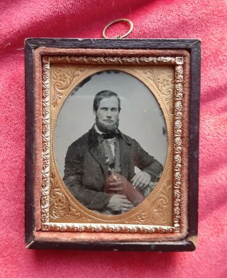 Confederate Soldier Civil War - Ambrotype - 1/9th Plate Wall Hanger.
