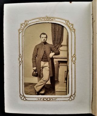 1860s Antique Photo Album Civil War Soldier Family Musson Frone Eggleston Bryant