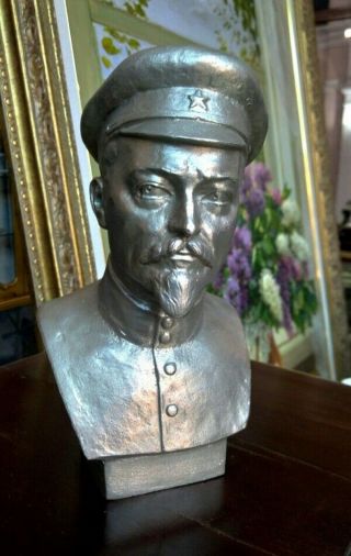 Figurine Bust Dzerzhinsky F.  E 20th Soviet Ussr Vintage N.  Baganov Signed