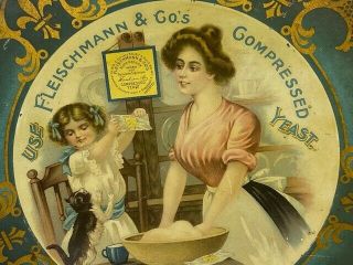 Fleischmann & Co Compressed Yeast Vienna Art Tin Litho Plate ca 1901 2