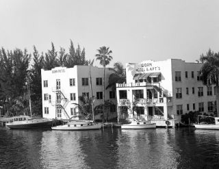 1941 Dorn Hotel On Miami River,  Miami,  Florida Old Photo 8.  5 " X 11 " Reprint
