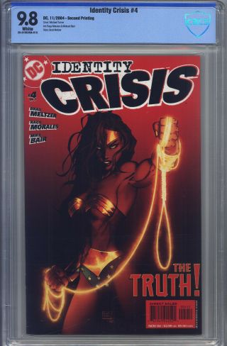 Identity Crisis 4 (2nd Print) Cbcs 9.  8 Michael Turner Cover,  Wonder Woman