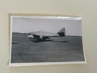 Ww2 Photograph Of A Captured Me - 262 German Jet Airplane Is Fassburg