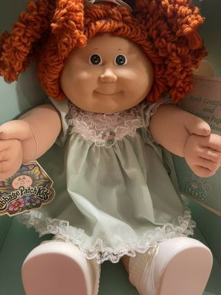 Rare Red Hair Green Eyes Double Popcorn Cabbage Patch Doll Hm 15 Kt Factory