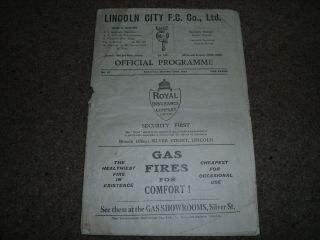 Rare Vintage Pre War Programme Lincoln City V Preston North End 29th Oct 1932
