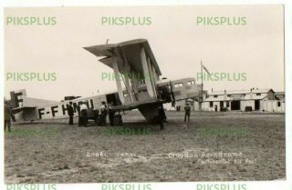 Civil Aviation Postcard Croydon Aerodrome Surrey Price Real Photo Vintage 1920s