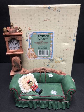 Cherished Teddies 279641 Nutcracker Suite Accessories Sofa Covered Box Clock