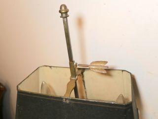 Antique French Empire Fine Quality Bronze Tole Brass Bouillotte Table desk Lamp 6