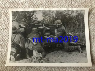 Ww2 Press Photograph - German Artillery Battery In Action On Italian Front