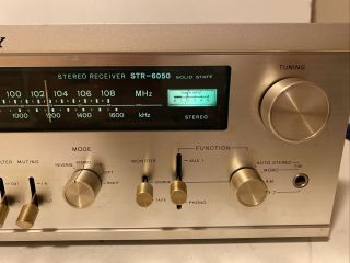 Vintage 1960s Sony STR - 6050 AM/FM Stereo Receiver Amplifier Phono JAPAN 2
