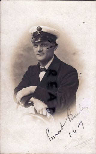 Ww1 Petty Officer Ernest Bailey Royal Navy 1917 Blyth Photographer
