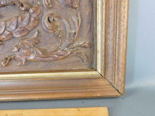 Antique Black Forest Carved Walnut Figural Griffins Panel Frame Wall Plaque 4