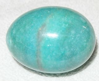 Vintage Green Alabaster Marble Stone Egg Hand Made