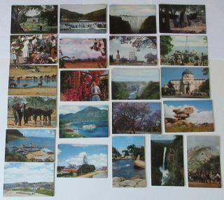 22 Vintage Postcards From Rhodesia & Nyasaland -