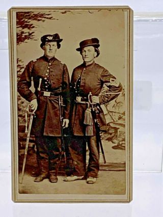 Cartes De Visite (cdv) Civil War Union Officers 1860 