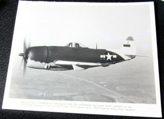 Vintage Photo Ww2 8x10 Usaf Fighter Plane Republic P - 47 D Thunderbolt