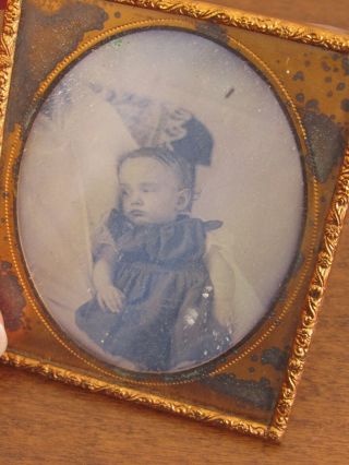 Antique Daguerreotype Photo Baby Infant Post Mortem? Tintype
