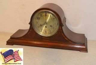 Restored Herschede Model 10 Canterbury & Westminster Antique Clock In Mahogany