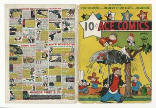 Ace Comics 1 - Very Rare Covers Only - 1937 - Very Rare